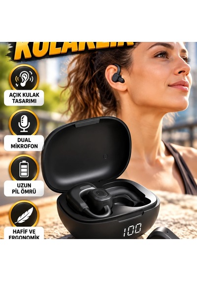 Ows Açık Kulak Bluetooth Kulaklık Dual Mikrofonlu Ergonomik Kablosuz Tasarım 00