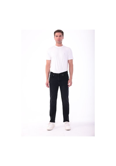 Blayn Jeans Erkek Tint Efekt Diz İzi Yapmayan Pamuklu Esnek Denim Jean Kot Pantolon Regular Kalıp siyah