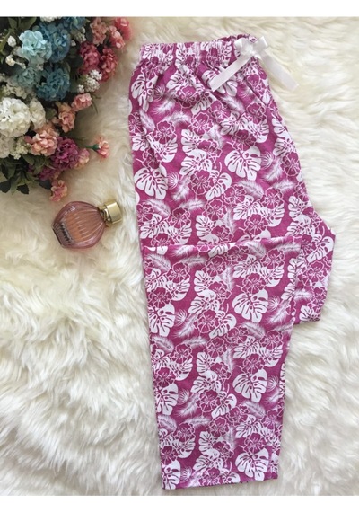 Cepsiz Pamuklu Yazlık Kadın Pijama Altı B13 Pembe