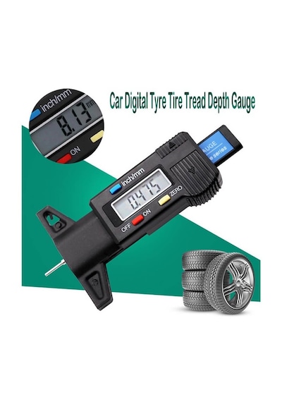 0-25.4mm Dijital Göstergeli Araç Lastik Diş Derinlik Ölçer Kumpası