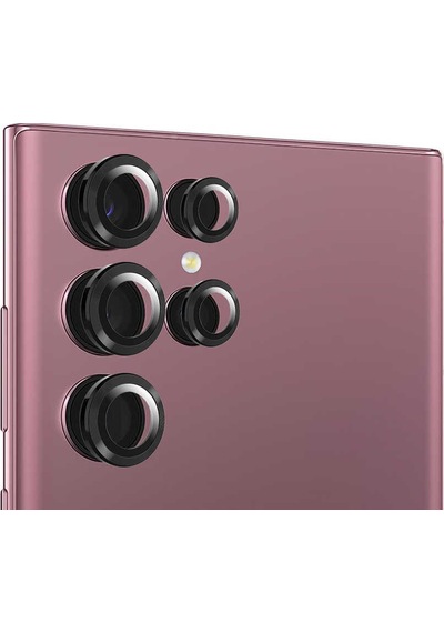 Samsung Uyumlu Galaxy S22 Ultra Zore Kamera Lens Koruyucu Mor