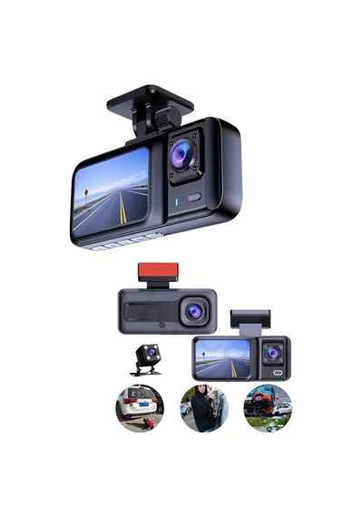 Ekranlı Sürüş Kaydedici Dvr Ön Ve Arka Kameralı Full Hd Çözünürlüklü 70873628