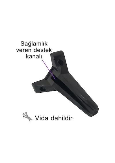 4 Adet Serdivan 15 Cm Siyah Lüx Mobilya Kanepe Sehpa Ünite Koltuk Ayağı Baza Ayak