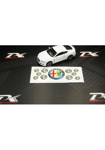 Alfa Romeo Logo 3M 3D Damla Silikon Torpido Bagaj Çamurluk Logo A