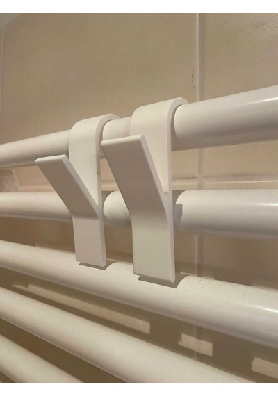 Banyo Havlupan Askısı 3d Baskı Dayanıklı Radyatör Havlu Askısı 4 Adet Plastik Beyaz Tr Diğer