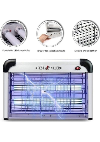 Uv Elektirikli Sinek Öldürücü Cız Sivrisinek Savar Tuzak Pw Rf