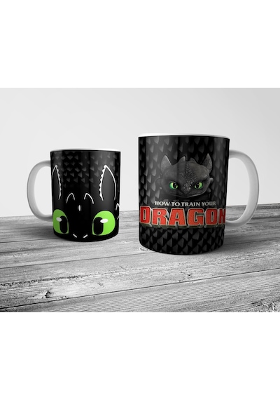 How To Train Your Dragon Toothless Alt Tabanı Ağız Tasarımlı Kupa Bardak Çok Renkli