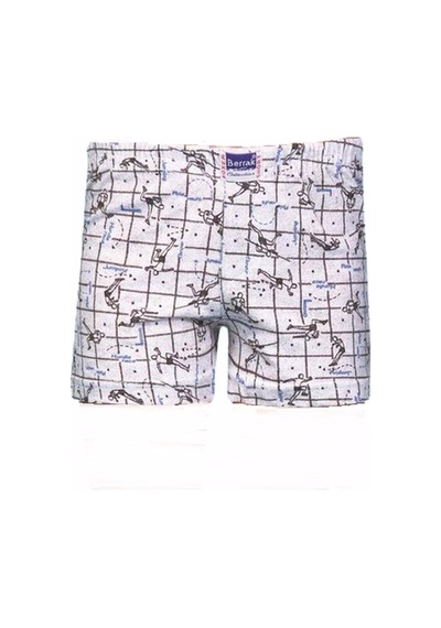 Berrak Erkek Çocuk Penye Desenli Boxer 6 Adet-1554