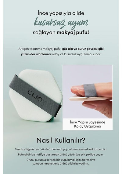 Altıgen Şekliyle Kolay Uygulama Sağlayan Makyaj Pufu Kill Cover Skin Fixer Cushion Puff