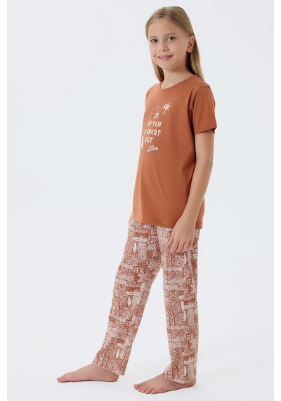 Arnetta Premium Garson Kız Çocuk Cool Summer Rahat Kalıp %100 Pamuk Kısa Kollu Aile Pijama Takım Krem Arnetta Premium Garson Kız Çocuk Cool Summer Rahat Kalıp %100 Pamuk Kısa Kollu Aile Pijama Takım Krem