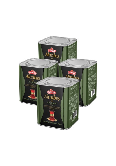 Altınbaş Çayı Teneke Kutu Bergamotlu 100 Gr. Dörtlü Paket