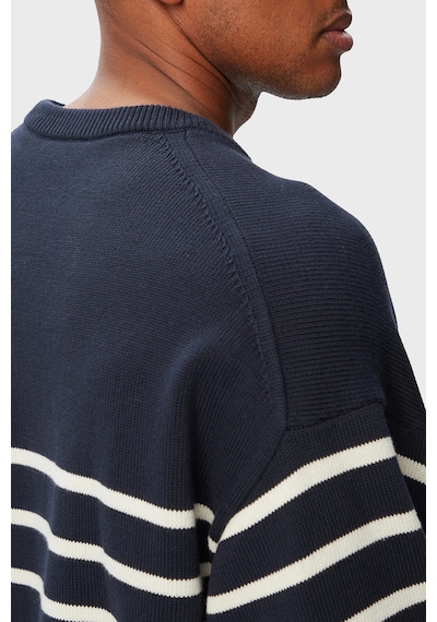 Calvin Klein % 100 Pamuk Çizgili Relaxed Fit Sweat Lv04rg305gcef Erkek Sweat Lv04rg305g Cef Lacivert