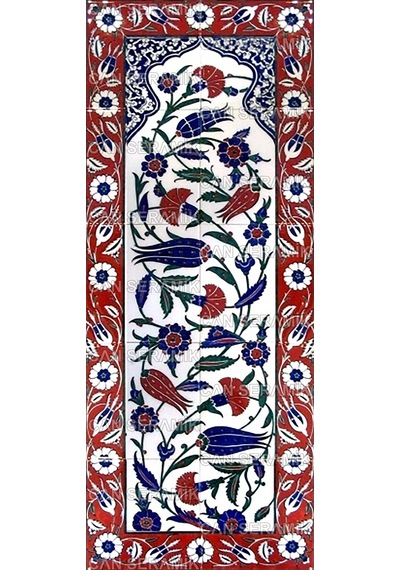 Can Seramik - 40x100 CM El Dekoru Kütahya Çinisi