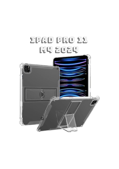 Apple Uyumlu iPad, Pro 11 2024 M4 Çip 360 Dönebilen Standlı Tablet Kılıfı Ekran Koruyucu Ve Kalem Seti Kılıf