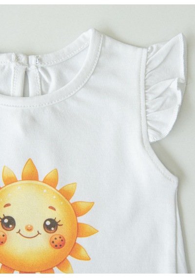Organik Mellow 2'li T-shirt Beyaz Pembe Beyaz - Pembe