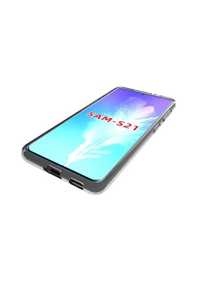 Samsung Uyumlu Galaxy S21 Kılıf Şeffaf Silikon Hibrit Case Renksiz
