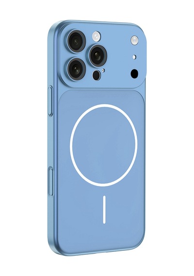 İphone 16 Pro Max Kılıf 18 Pro Max Görünümlü Çevirici Dönüştürücü Kamera Lens Korumalı Magsafe Grlpro Açık Mavi