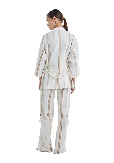 Blackspade Kadın Kimonolu Bej Pijama Takımı C2t0n4o06- 001