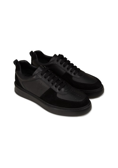 Deery Erkek Hakiki Deri Siyah Sneaker Ayakkabı - 02014msyhc01 Siyah