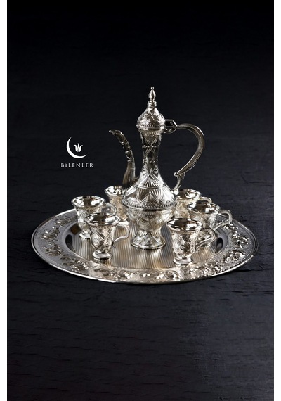 Hediyelik/ Dekoratif Gümüş Zemzem Takımı 8 Parça Set