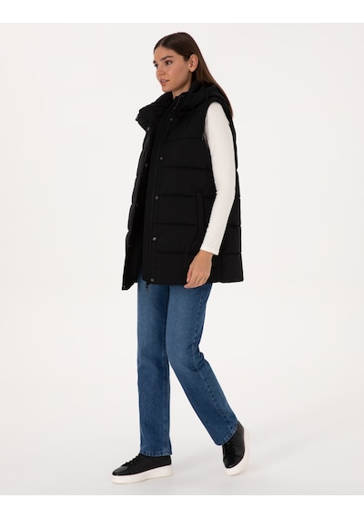 Pierre Cardin Kadın Siyah Mont Yelek 50309044-vr046 Siyah