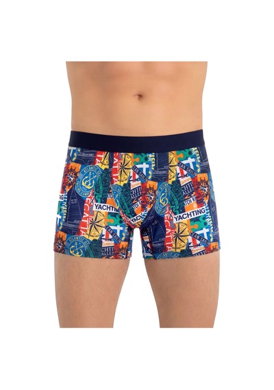 Just Inner Erkek Pamuklu Boxer Dijital Baskı Ekstra Konforlu Kalıp 138000 Beyaz