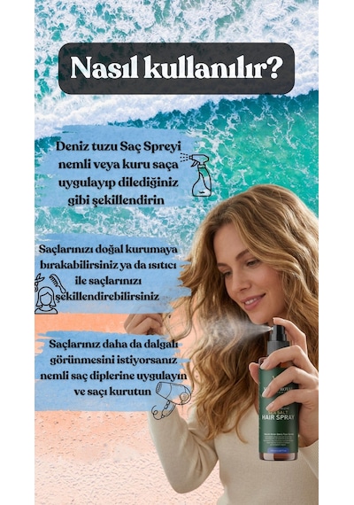 Victor Royal Hacim Ve Dolgunluk Veren Deniz Tuzu Saç Spreyi 150 ML