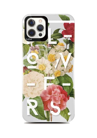 Teleplus Apple Uyumlu iPhone 12 Pro Kılıf Kajsa Flowers Floral Kapak