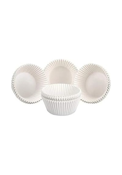 Takribi 100 Adet Orta Boy Beyaz Muffin Kek Kalıbı 40x30 Mm, Cupcake Kağıdı, Brownie Kalıbı