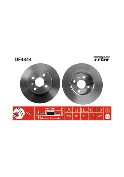 Trw Df4344 Arka Fren Diski 569116 93176548 2 Adettir
