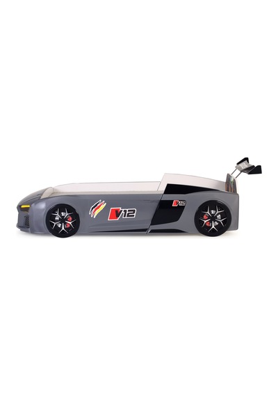 Gri Arabalı Yatak V12 Audi Işıklı Full Plastik Gri Arabalı Yatak V12 Audi Işıklı Full Plastik