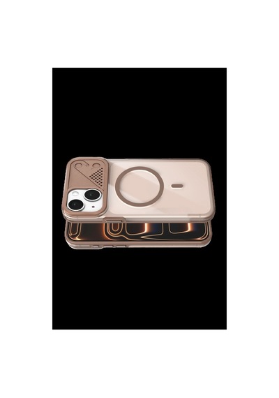 Joko Apple iPhone Uyumlu  Uyumlu 14 Zinko Magsafe Kapak - Çöl Titanyum