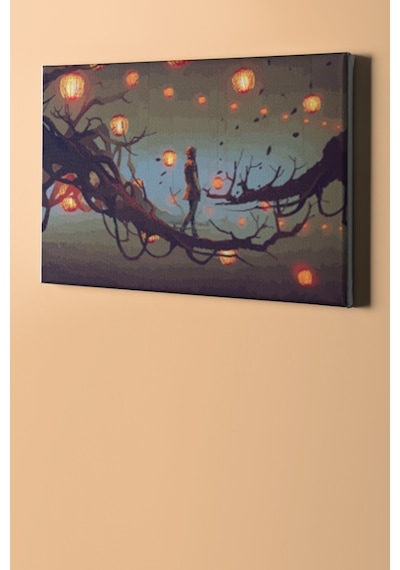 Webstyle Sayılarla Boyama Seti Kasnaklı Fantastik Ağaç 50 X 65 Cm