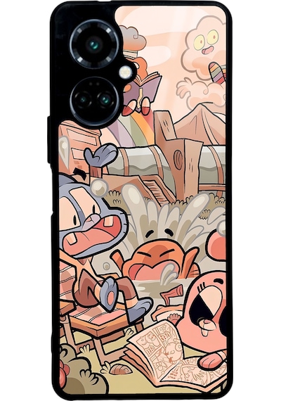 Tecno Camon 19 Gumball Tasarımlı Glossy Telefon Kılıfı Çok Renkli