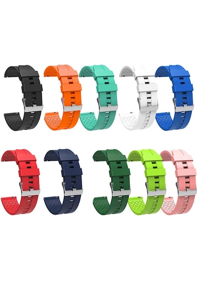 Samsung Galaxy Uyumlu Watch 42Mm Krd-23 20Mm Silikon Kordon-Kırmızı