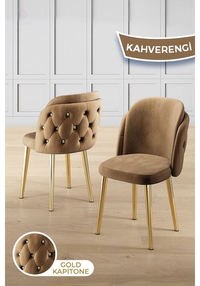 Canisa Zae Serisi 90x168 Lak Panel Hazar Gold Ayak Masa Takımı 6 Kahve Sandalye Hazar Masa Kahve Sandalye Ayaklar Gold Canisa Zae Serisi 90x168 Lak Panel Hazar Gold Ayak Masa Takımı 6 Kahve Sandalye Hazar Masa Kahve Sandalye Ayaklar Gold