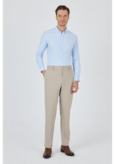İmza Bej Esnek Yandan Cepli Casual Standart Fit Jogger Pantolon 1003250119 Bej
