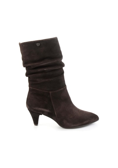 Bambi Kahve Süet Hakiki Deri Kadın Bot & Bootie K02750150102 Kahverengi