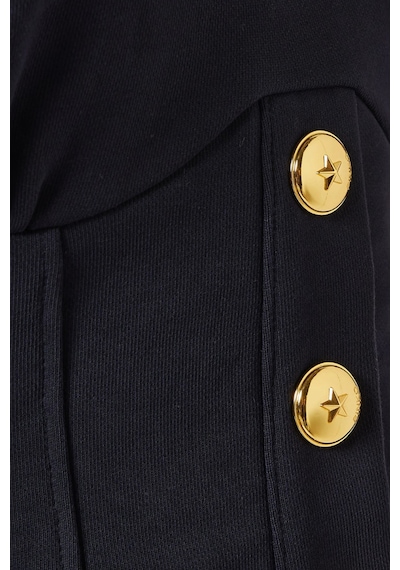 Pinko Mantovana Cotton Sweater Lüks, Koyu Mavi Bustier Detaylı