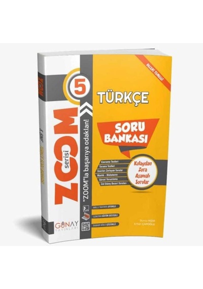 5.Sınıf Türkçe Zoom Soru Bankası Günay Yayınları