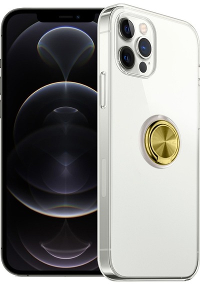 Fitcase Apple Uyumlu iPhone 12 Pro Max Kilif Gross Ring Seffaf Arka Kapak 488500698