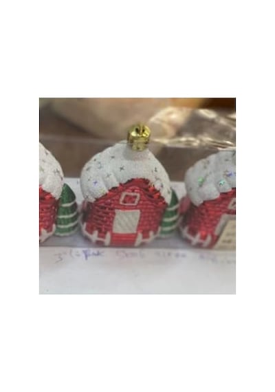 3 Adet 8.5 Cm Yılbaşı Dağ Evi Dilek Ev Çam Ağacı Süsü Parti Yılbaşı Süslemeleri,kırmızı 3492023275638
