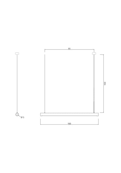 Silindir Siyah Modern Ahşap Aydınlatma - Minimal Led Sarkıt Avize Siyah