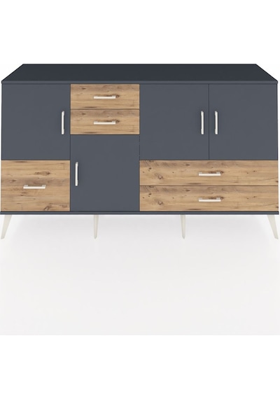 Hyperion Konsol 4 Raflı 5 Çekmeceli 4 Kapaklı 176x44x99 Antrasit- Antrasit-antrasit/çam Hyperion Konsol 4 Raflı 5 Çekmeceli 4 Kapaklı 176x44x99 Antrasit- Antrasit-antrasit/çam