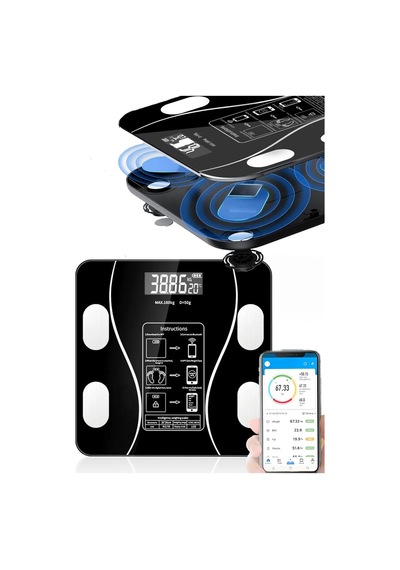 Bluetooth Bağlantılı Sporcu Terazi Tartı Değerlerinizi Telefon Üzerinden Kontrol Edin Kişisel Baskül
