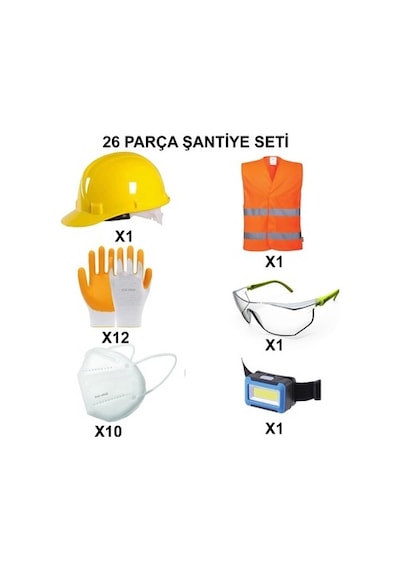 26 Parça Şantiye Eldiven Seti İle Güvenli Çalışma İmkanı