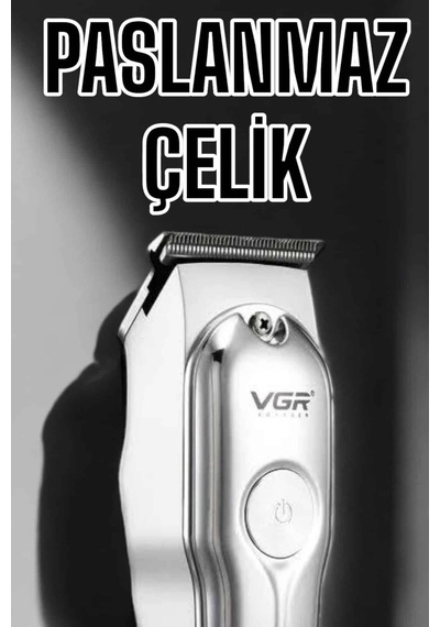 Gümüş Şarjlı Tıraş Makinesi 120 Dakika Çalışma Süresi 1 - 2 Saat