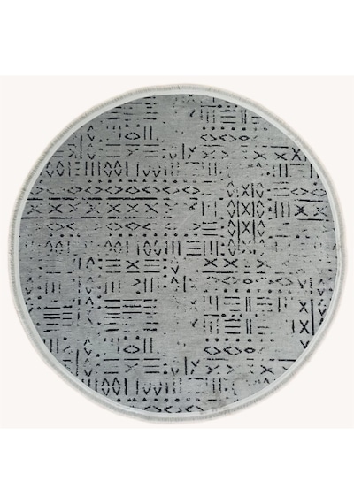 Çam Halı Crea Decolux Vena 8015 Gri Daire Özel Kaymaz Tabanlı Pam