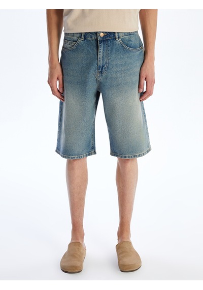 Lcw Jeans Yeşil Rahat Kalıp Erkek Jean Şortolon