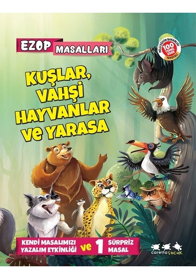 Ezop Masalları-Kuşlar Vahşi Hayvanlar ve Yarasa- Caretta Çocuk